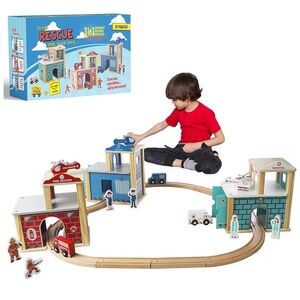 •SOLD• Wooden train accessories playset